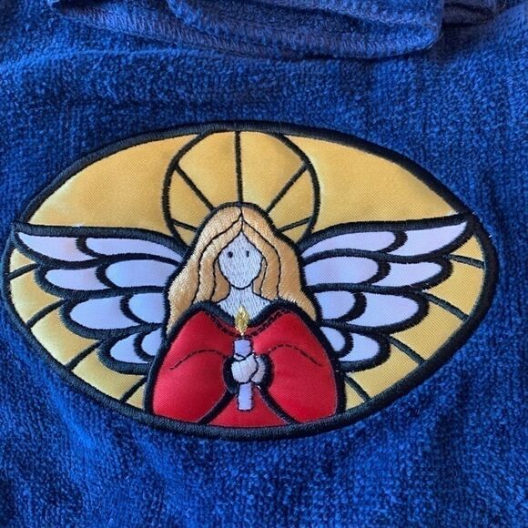 Towels Angel Embroidered Hand Towels dark blue set of 3 soft absorbent NWT towel - Picture 1 of 3